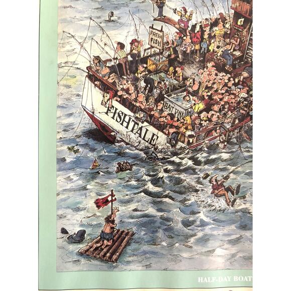 Gary Patterson 20th Anniversary Half-Day Boat Print 11 x 14 1990 - Picture 2 of 8